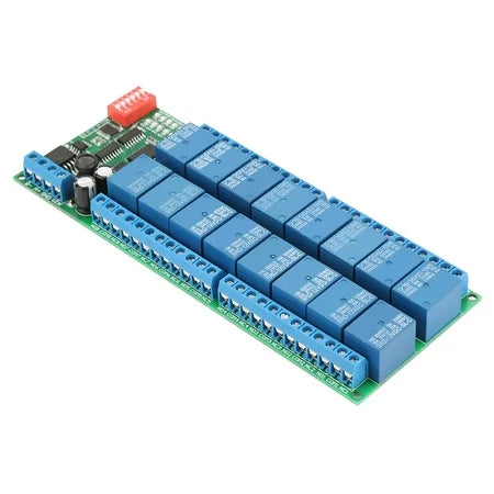 eletechsup 16 Channel DC 12V RS485 Relay Module Modbus