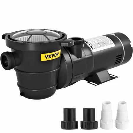 VEVOR Swimming Pool Pump, 1.5 HP 115 V, 1100 W Single Speed Pump for In/Above Ground Pool