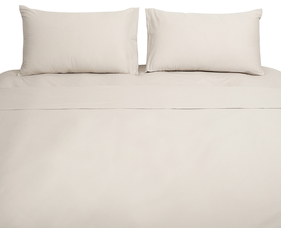 Anko sheet set 180 thread count, size: twin (oatmeal)