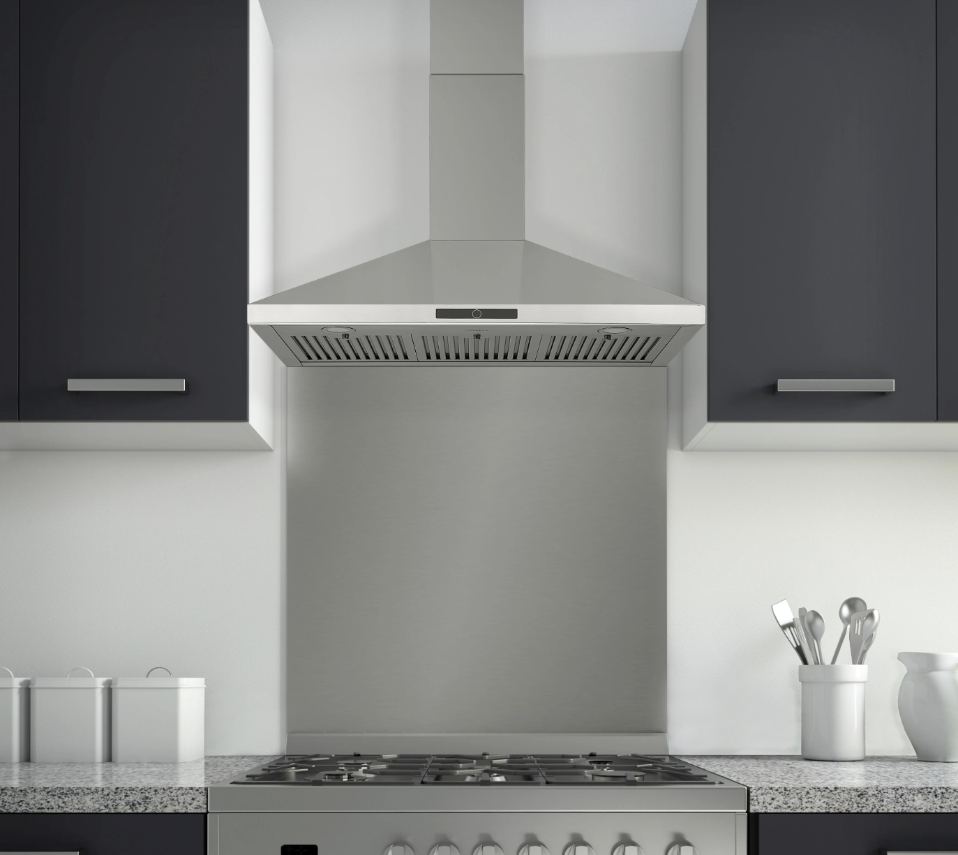 Ancona AN-1543 36 in. Stainless Steel Convertible Wall-Mounted Pyramid Range Hood