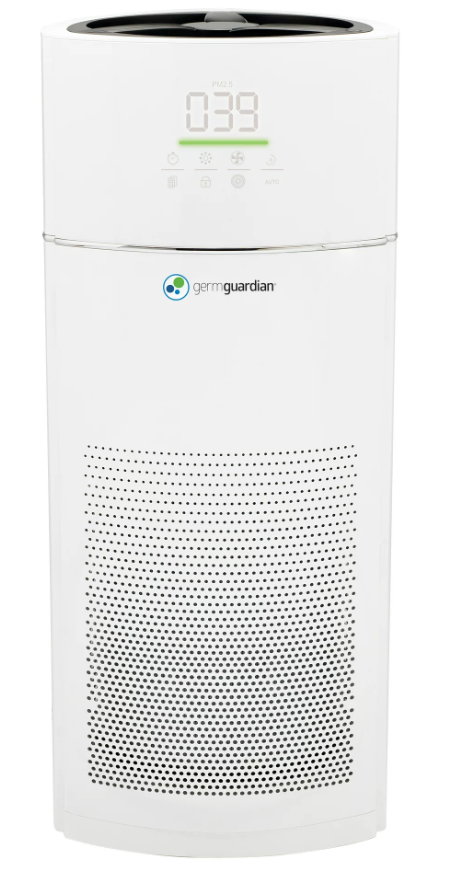 GermGuardian Console Air Purifier with HEPA Filter and Air Quality Sensor (AC9400W) - White