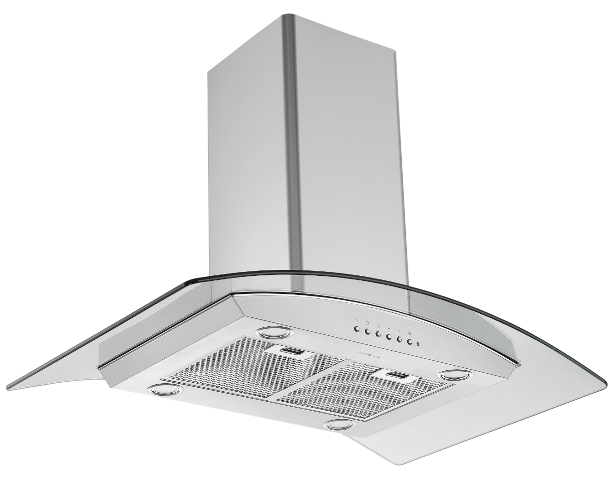 Ancona AN-1421 36-inch Stainless Steel Convertible Island Glass Canopy