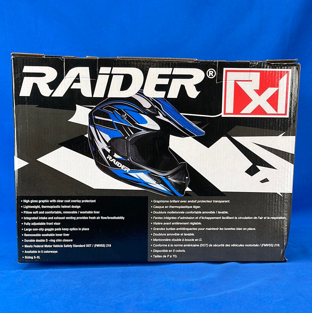 Raider RX1 Unisex-Adult MX Off-Road Helmet, Blue/Large