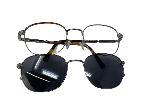 EasyClip EC517 eyeglasses frames with clipon sunglasses