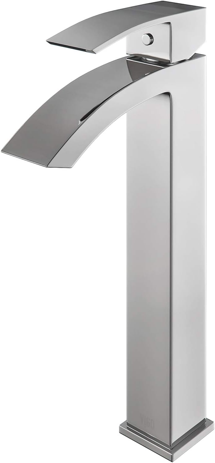 Vigo Industries VG03007CH Angled Spout Vessel Sink Single Hole Faucet - Chrome