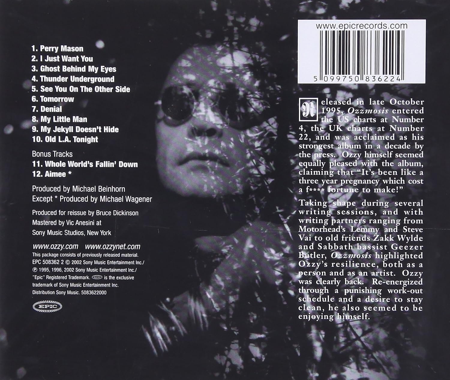 Ozzy Osbourne Ozzmosis (2002, CD)