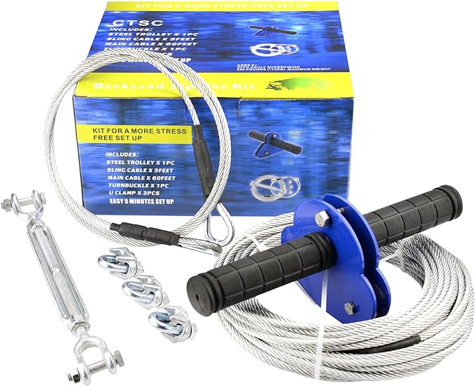 Zipline Kit (60ft, 250lbs)