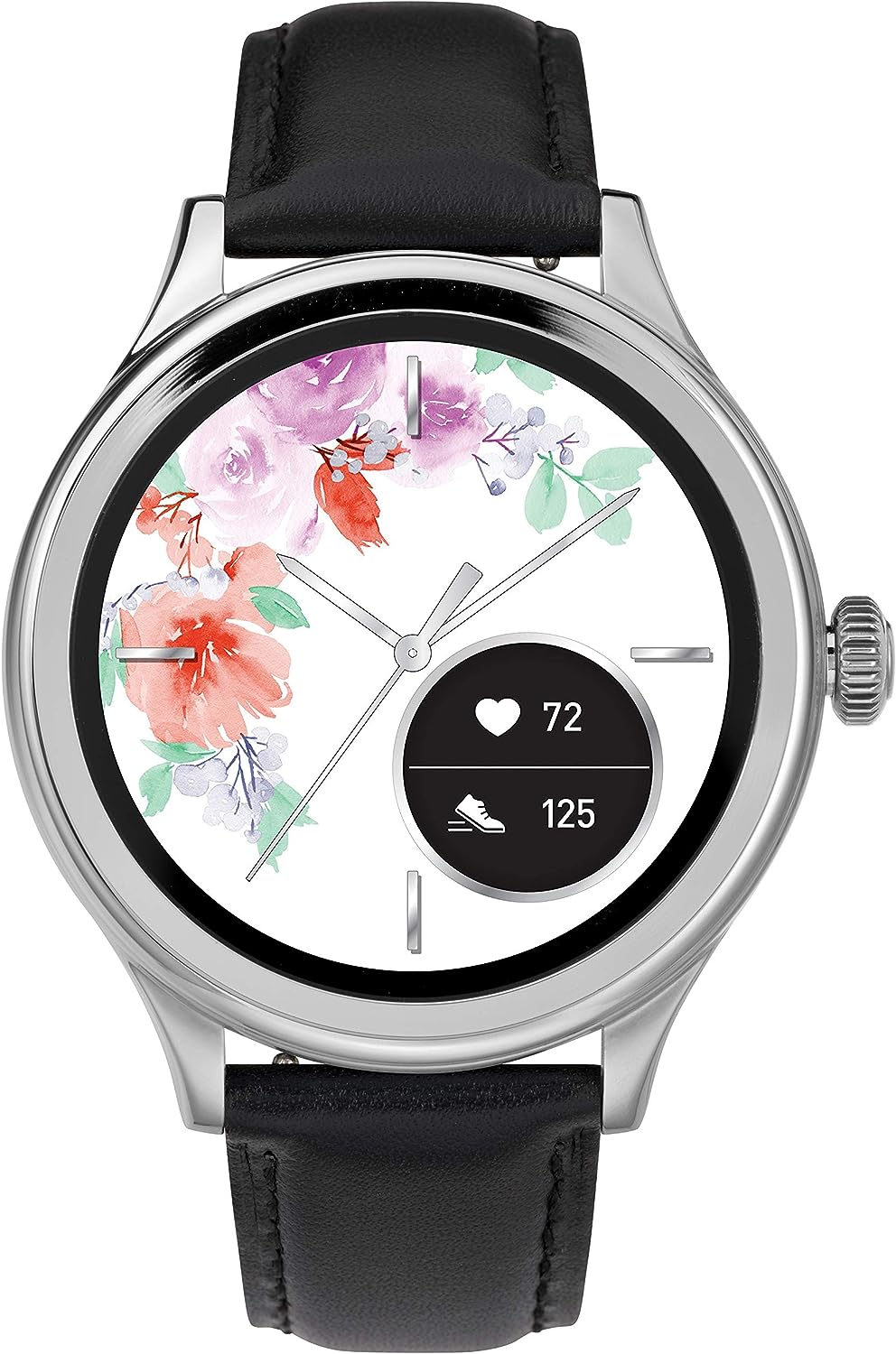 iConnect by Timex Pro TW2U32700 43mm Black Leather Strap Smartwatch