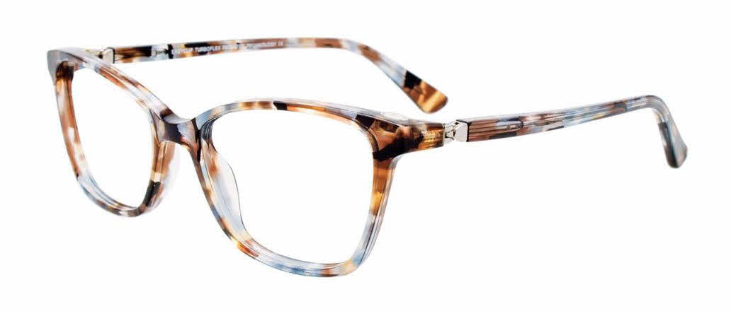EasyClip EC526 BROWN & CRYSTAL & BLACK MARBLED With Magnetic Clip-On Lens *FRAMES BROKEN*