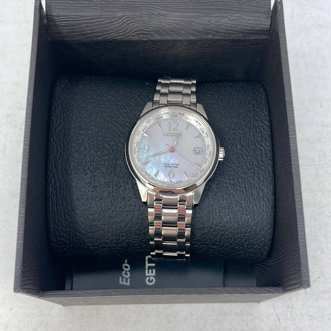 Citizen - World Time Perpetual Ladies Eco Drive Stainless Steel  *AS-IS*