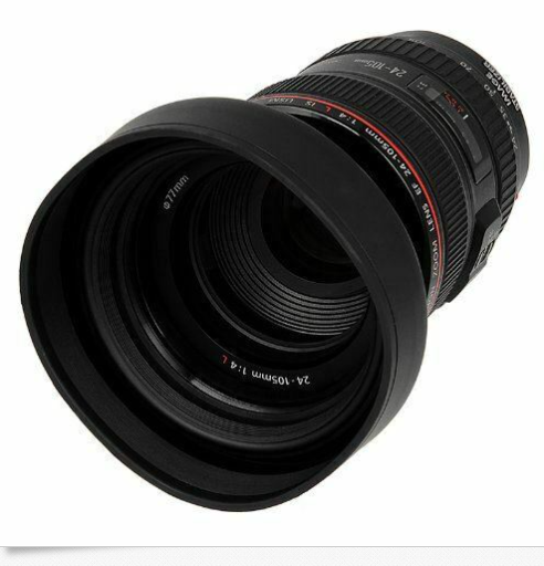 Fotodiox Lens Hood, 72mm 3-Section Rubber Lens Hood