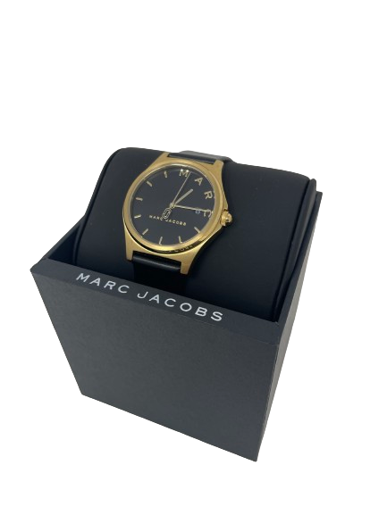 Marc Jacobs Henry Black/Leather 35MM Ladies Watch (MJ1608)