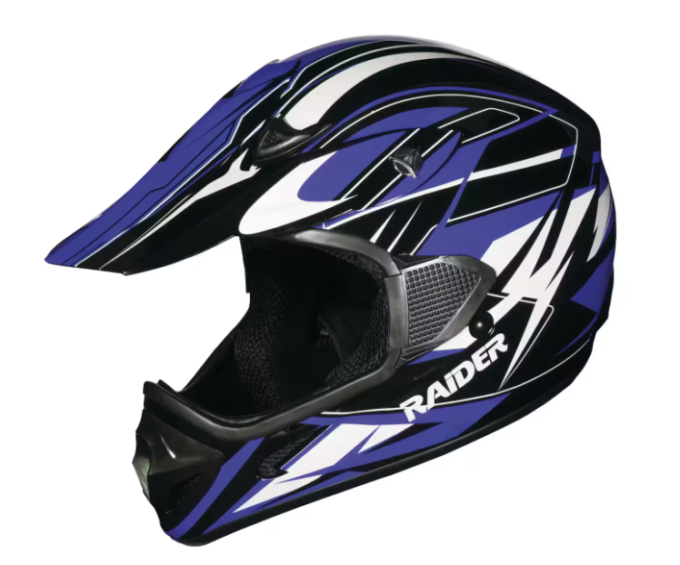 Raider RX1 Unisex-Adult MX Off-Road Helmet, Blue/Large