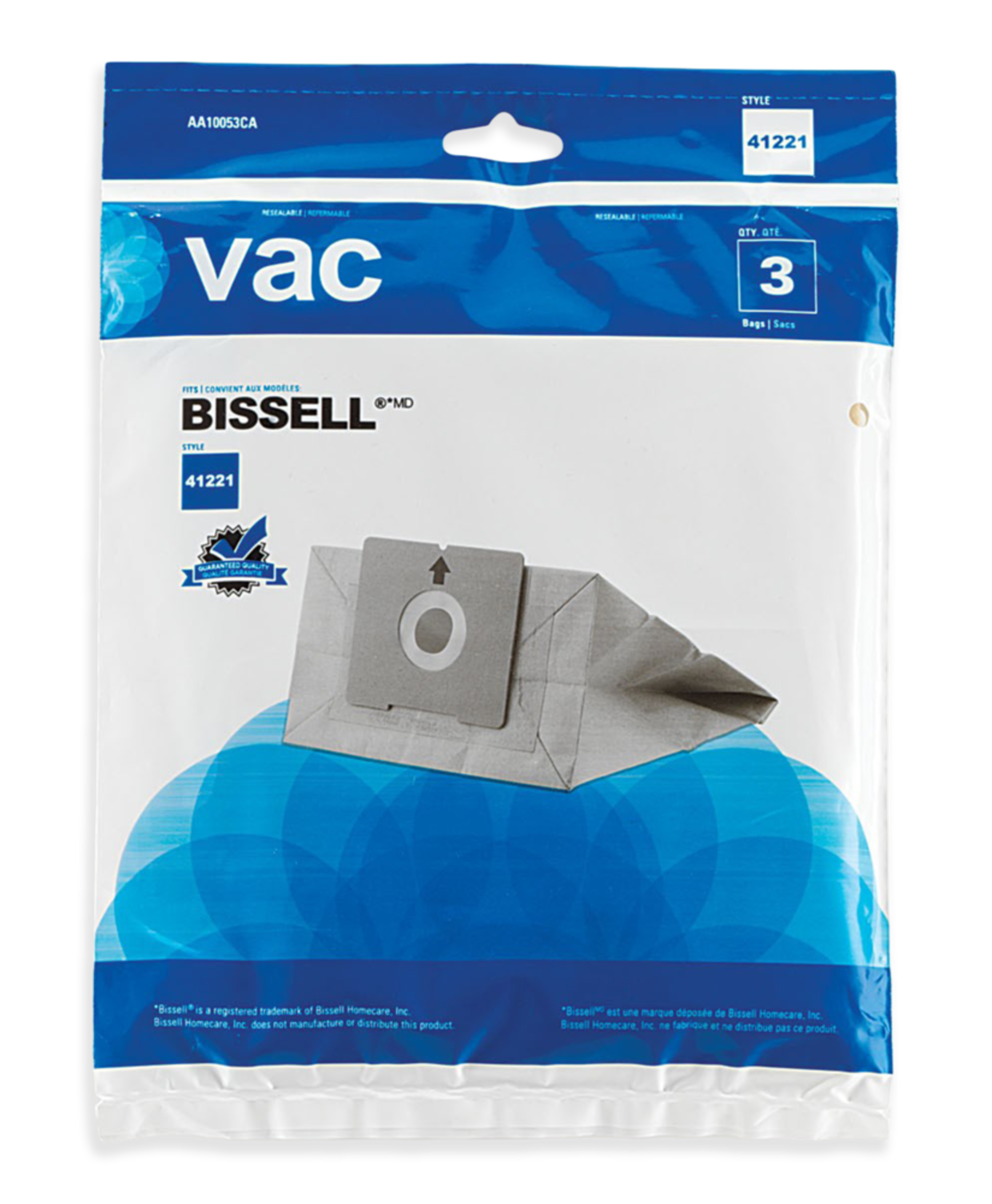 Bissell AA10053CA Zing Canister Replacement Vacuum Cleaner Bags, 3-pk