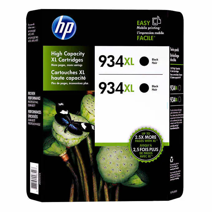 HP 934XL Black High Yield Original Ink Cartridge (2-pack)