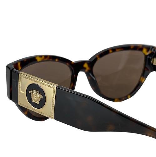 Versace Havana Dark Brown Tinted Sunglasses (VE-4398 - 108/73)