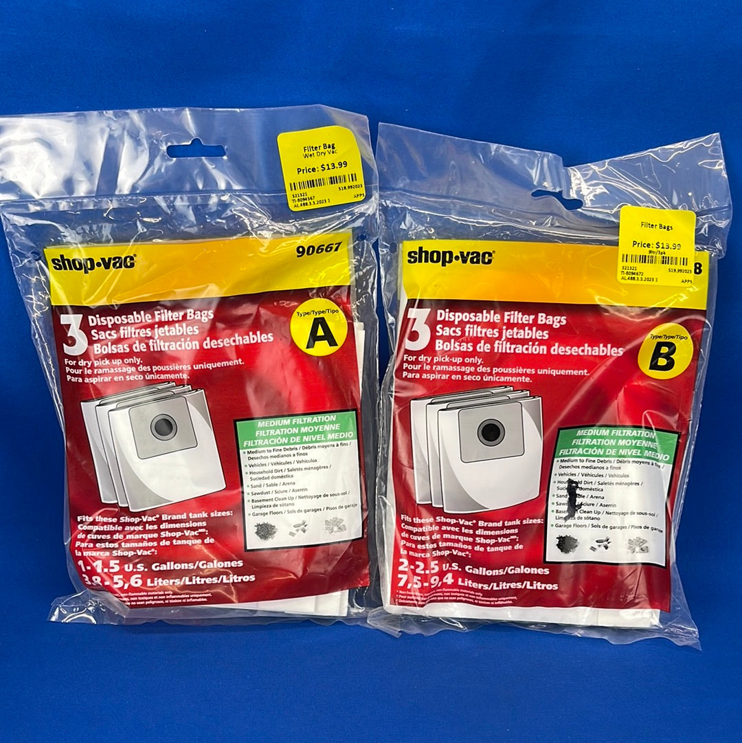 Shop-Vac Filter Bag Discount Bundle (2)
