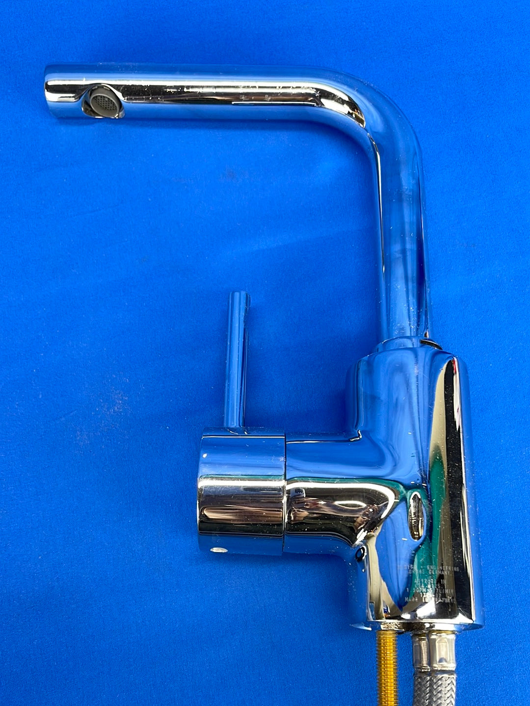 GROHE Essence Starlight Chrome 1-Handle Single Hole WaterSense Bathroom Sink Faucet