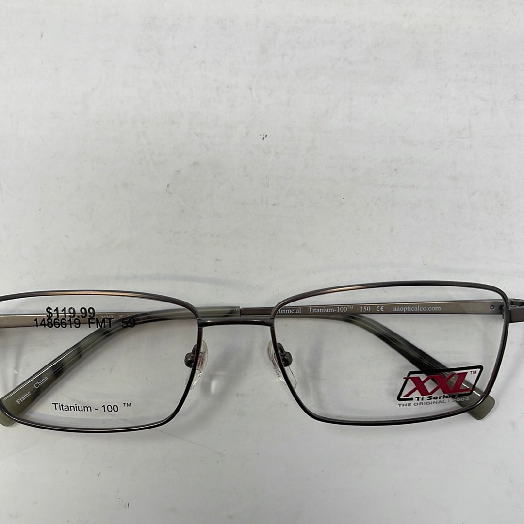XXL Ti Series  Eyeglasses Frames Titanium-100  (Gunmetal)