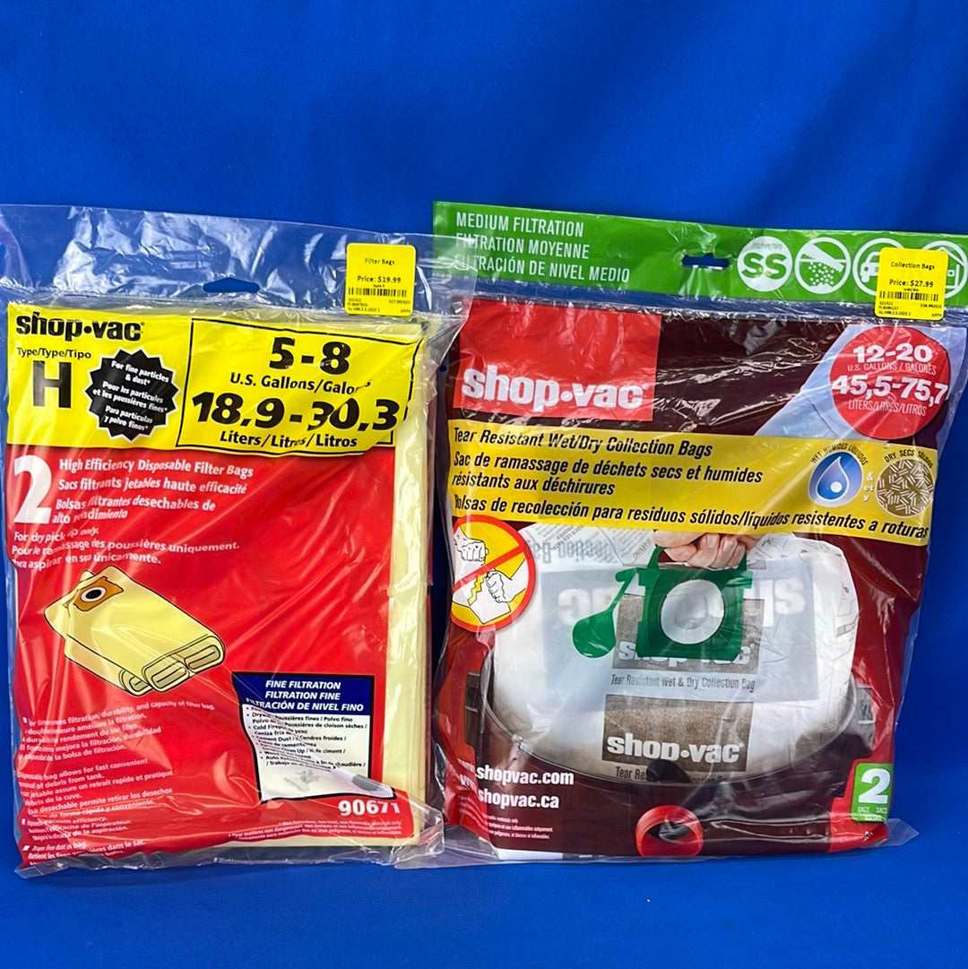 Shop-Vac Filter Bag Discount Bundle (2)