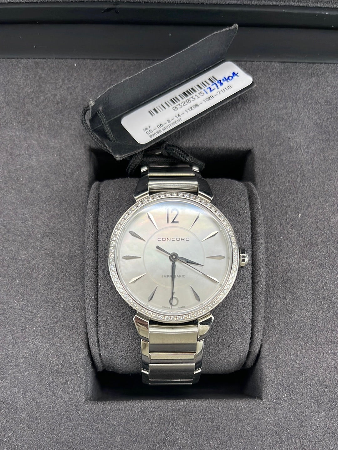 CONCORD Impresario Diamond White Mother of Pearl Dial Ladies Watch