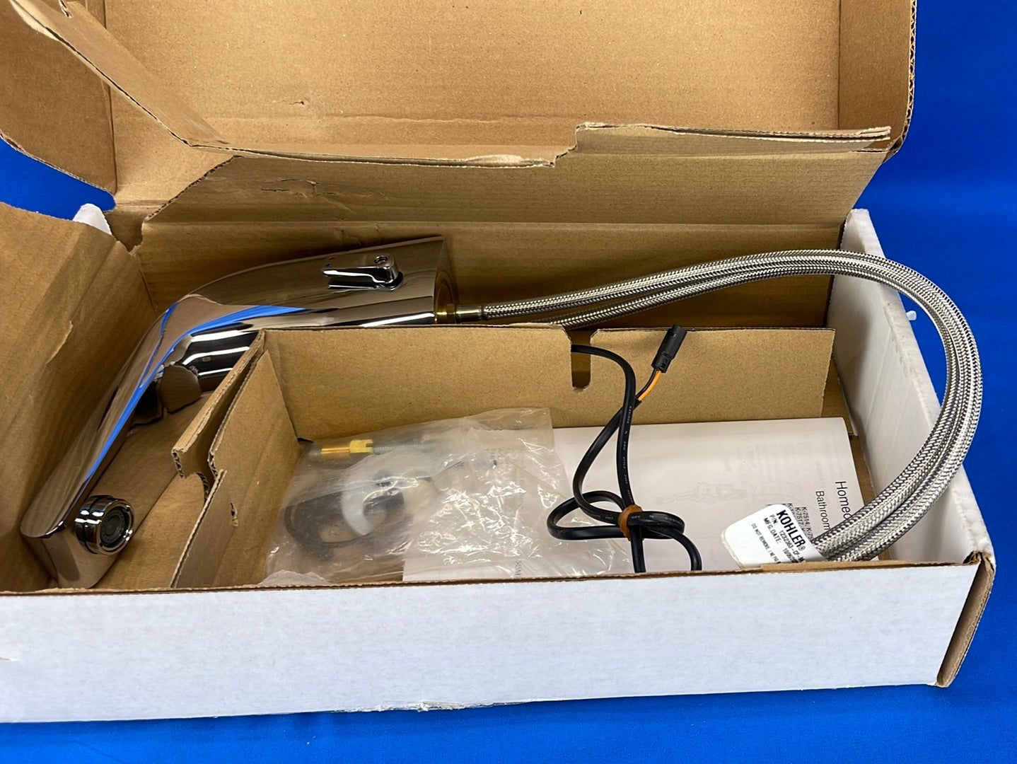 Kohler Sculpted Touchless Single-Hole Lavatory Sink Faucet with Insight’??ƒ?§ Sensor Technology and Temperature Mixer, AC-powered, 0.5 gpm