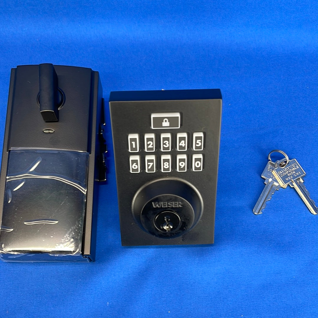Weiser SmartCode Matte Black Keyless Entry Door Lock/Deadbolt