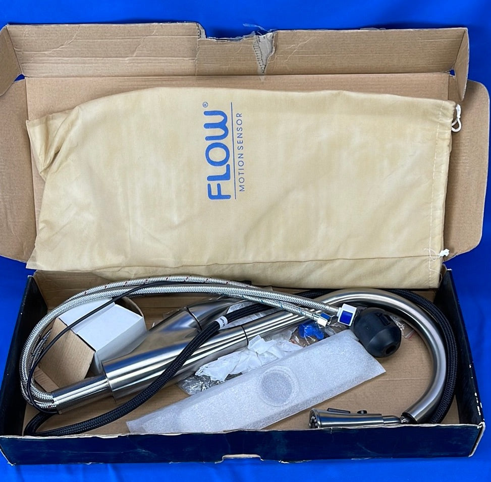 Flow X Series Single-Handle Pull-Down Sprayer Kitchen Faucet with Motion Sensor - Brushed Nickel