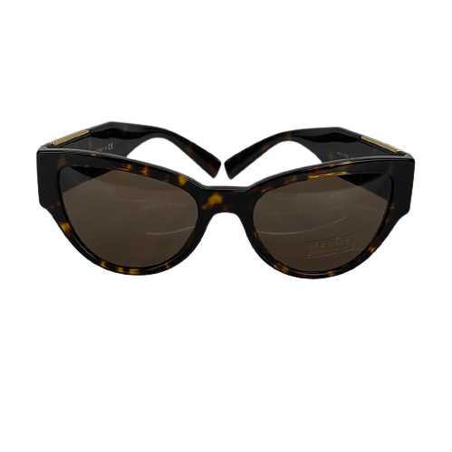 Versace Havana Dark Brown Tinted Sunglasses (VE-4398 - 108/73)