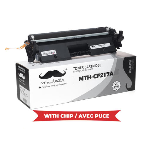 HP 17A CF217A Compatible Black Toner Cartridge - With Chip - Moustache - 1/Pack