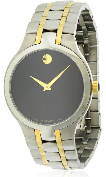Movado Black Dial Two-tone Men's Watch
